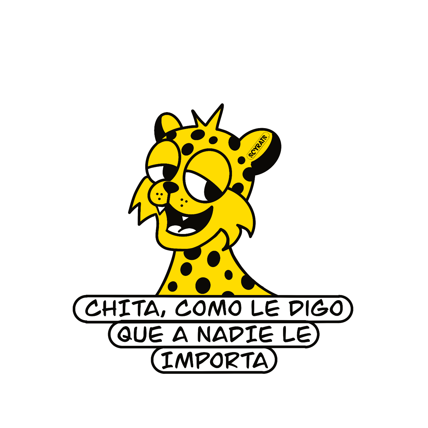 soy rats set stickers chita, como le digo que a nadie le importa