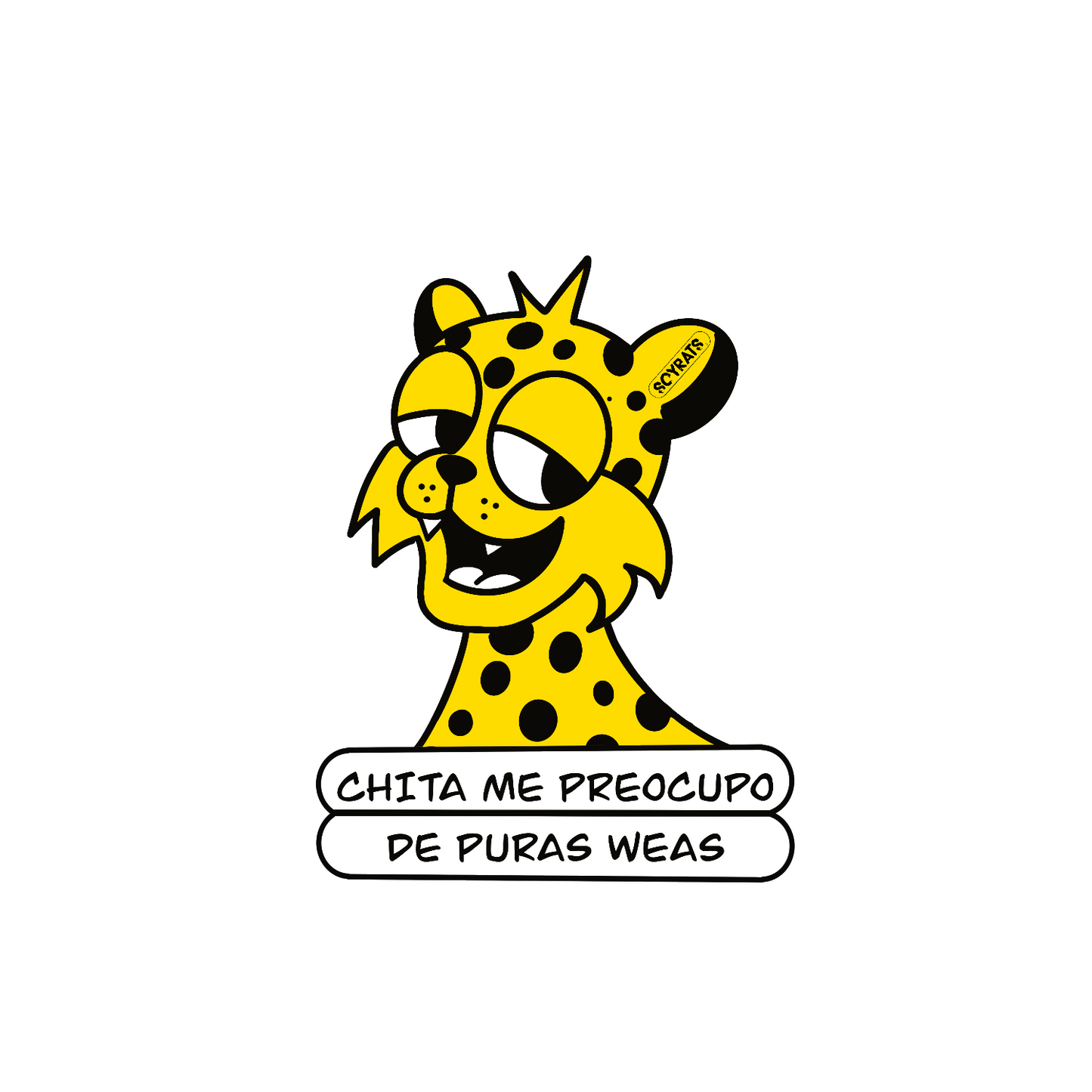 soy rats set stickers chita, me preocupo de puras weas