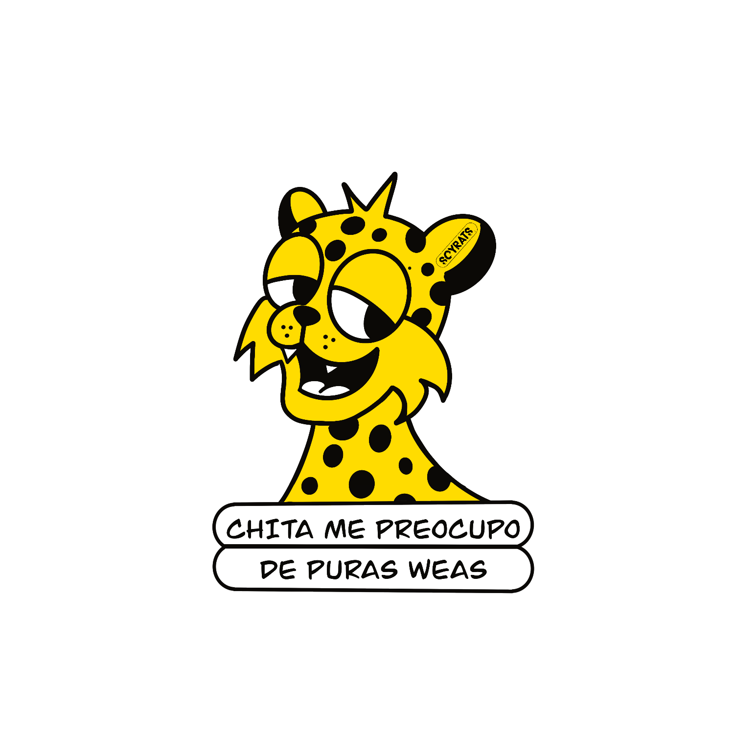 soy rats set stickers chita, me preocupo de puras weas