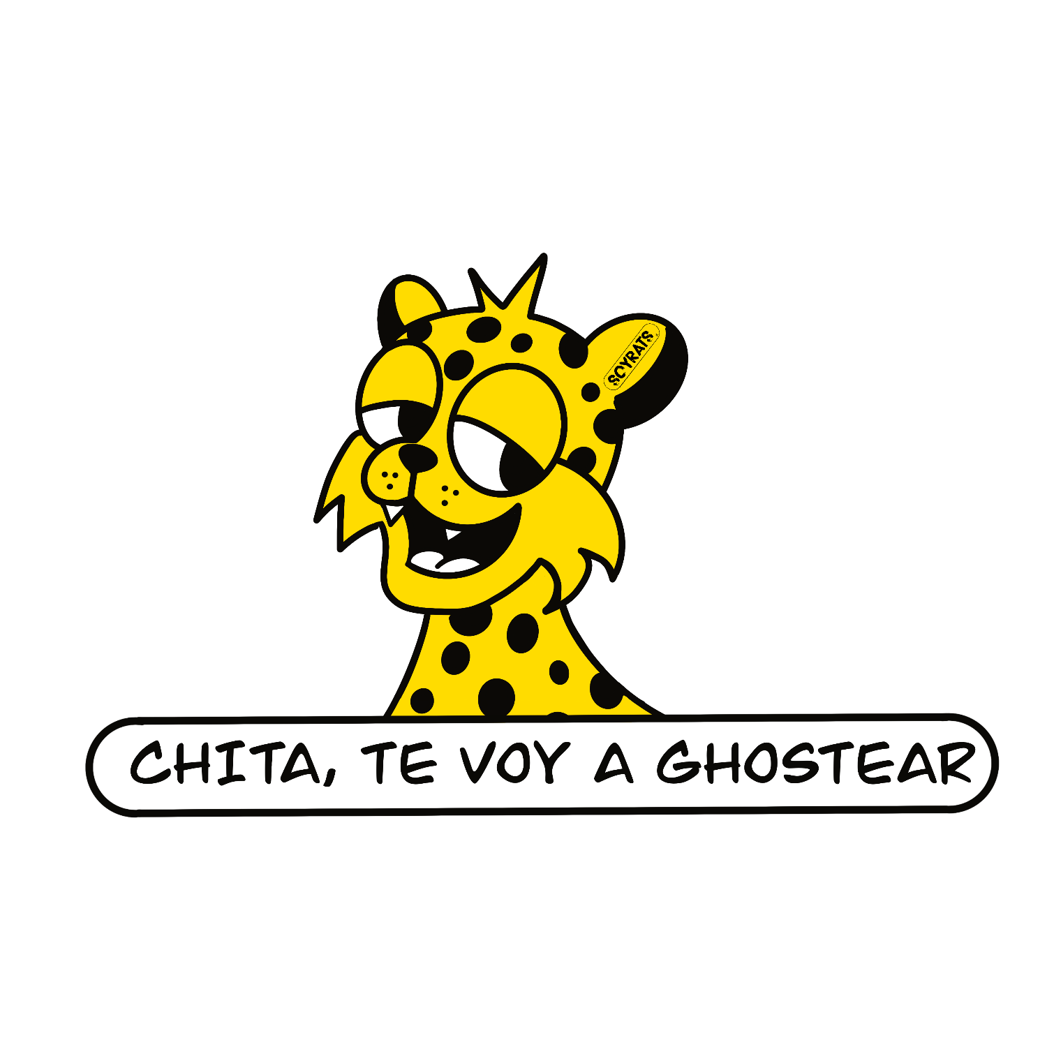soy rats set stickers chita, te voy a ghostear