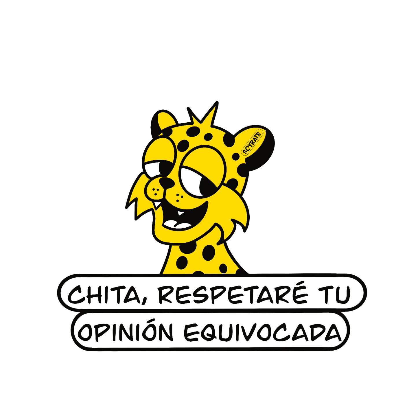 soy rats set stickers chita, respetaré tu opinión equivocada