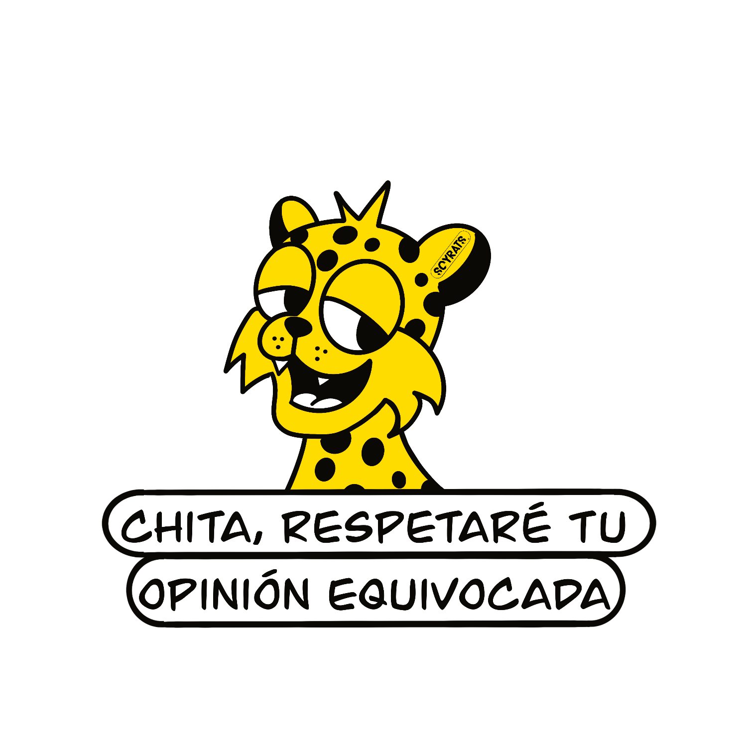 soy rats set stickers chita, respetaré tu opinión equivocada